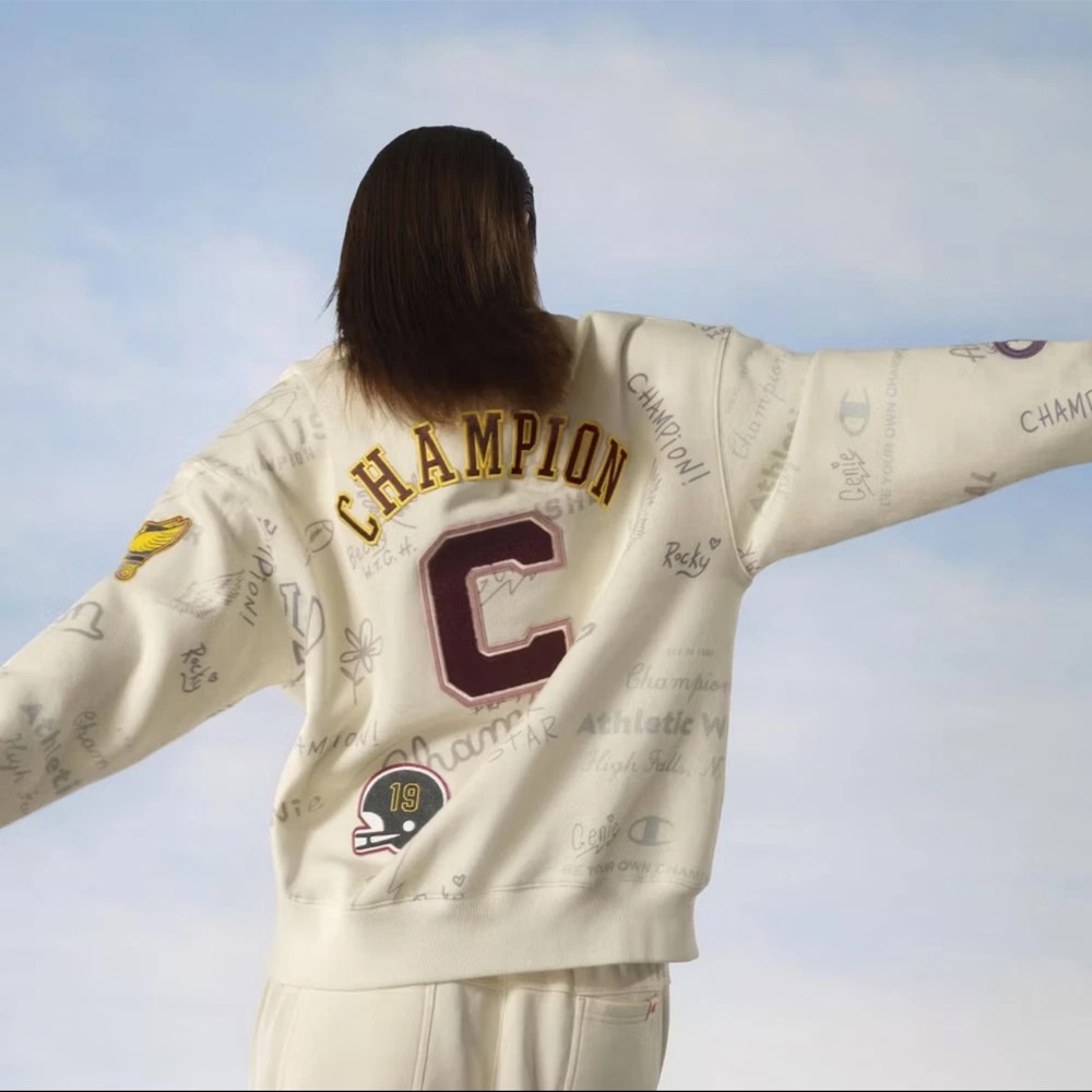 NWT Champion Women's Graphic Varsity Jacket limited edition. Size S. Last one! - Picture 6 of 8
